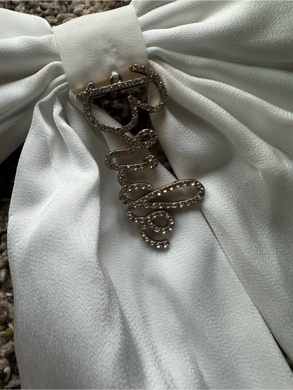 Bride hair bow clip